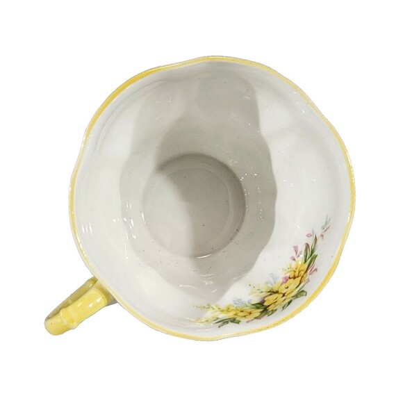 Royal Albert Teacup Saucer Blossom Time Series Laburnum Bone China Yellow Flower - Picture 8 of 9